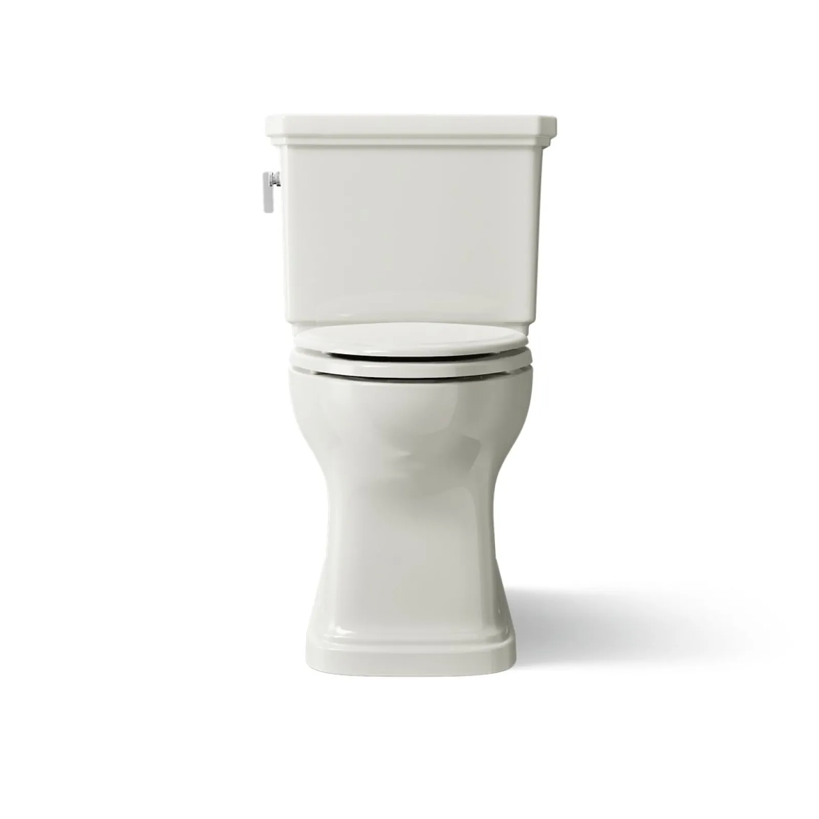 Two-piece elongated toilet with skirted trapway, 1.28 gpf^Kohler Best
