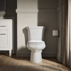Two-piece round-front toilet, dual-flush^Kohler