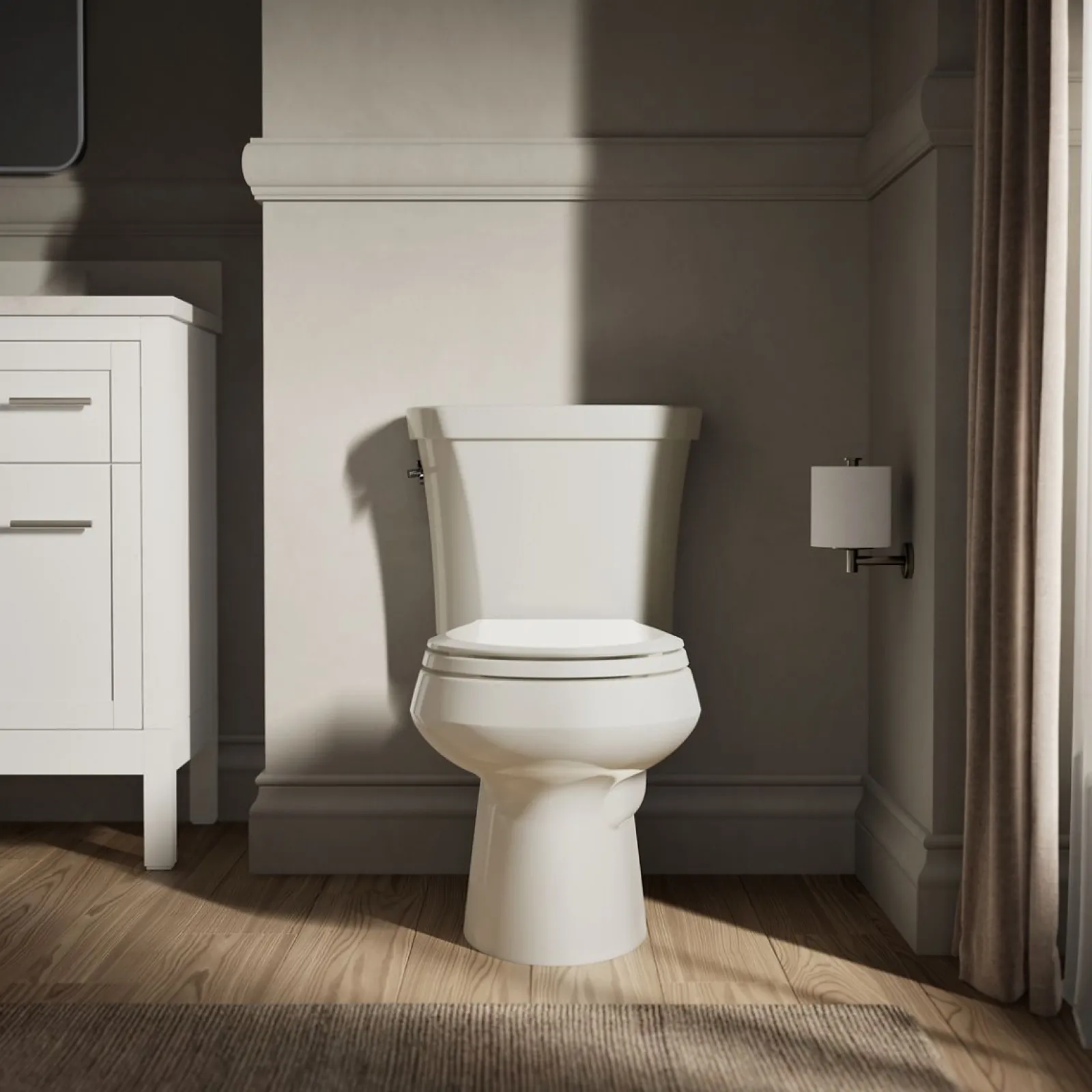 Two-piece round-front toilet, dual-flush^Kohler