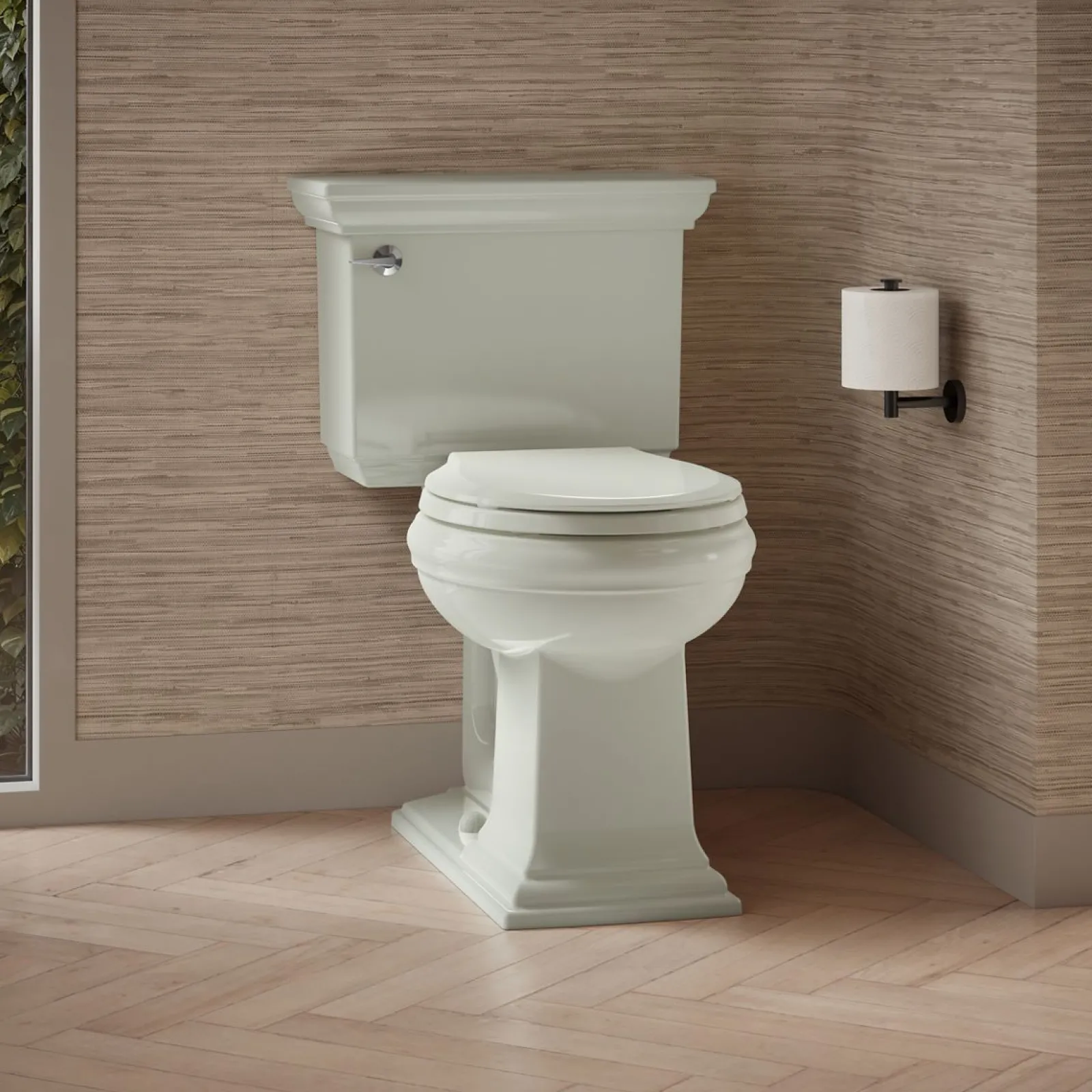 Two-piece round-front toilet, 1.28 gpf^Kohler Clearance