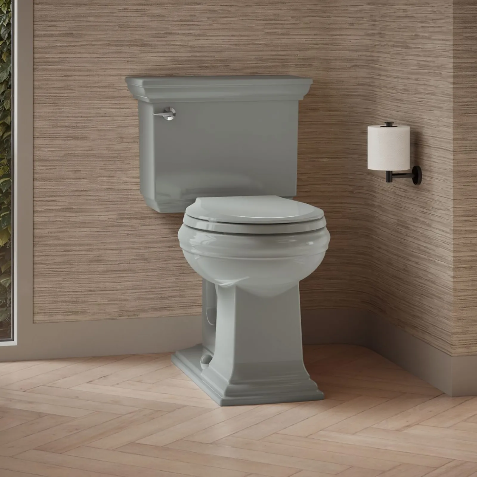 Two-piece round-front toilet, 1.28 gpf^Kohler Clearance