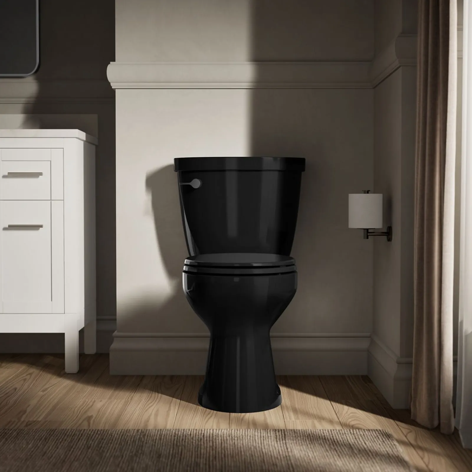 Two-piece round-front toilet, 1.28 gpf^Kohler New