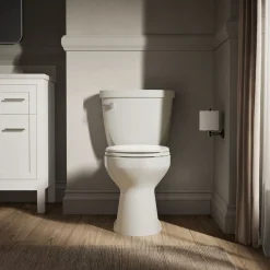 Two-piece round-front toilet, 1.28 gpf^Kohler New