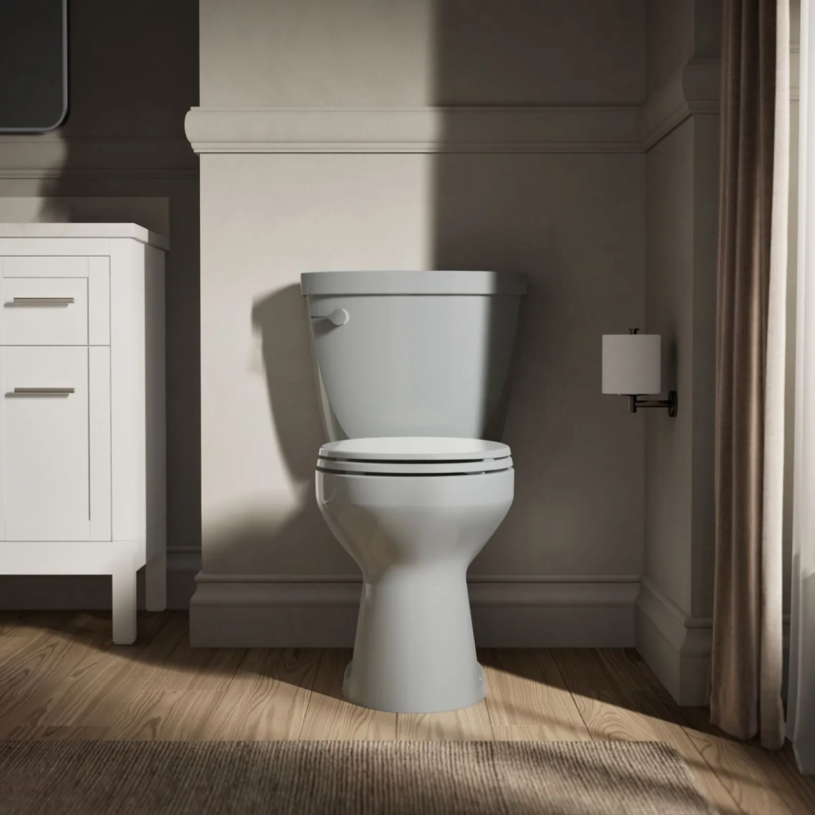 Two-piece round-front toilet, 1.6 gpf^Kohler New