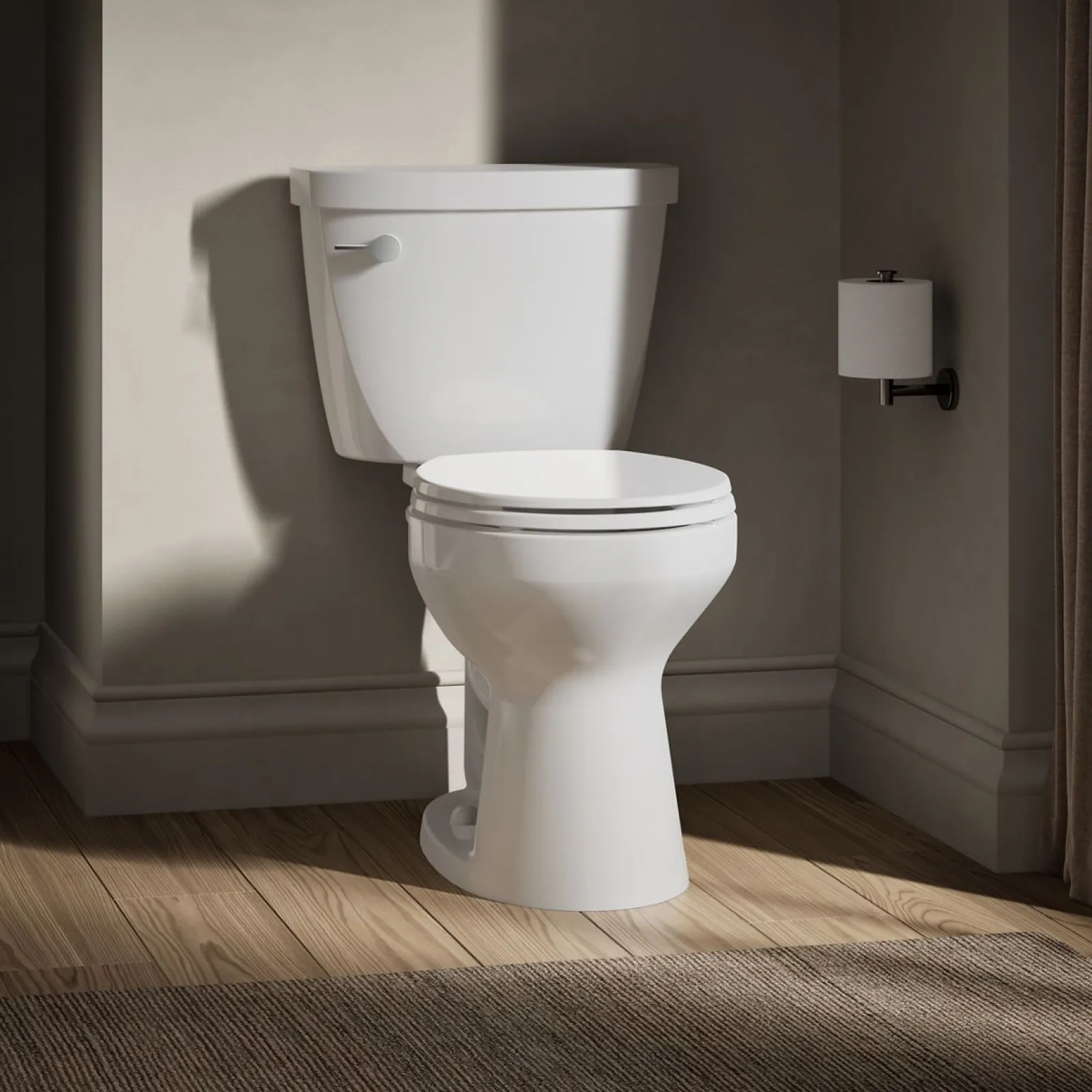 Two-piece round-front toilet, 1.6 gpf^Kohler New
