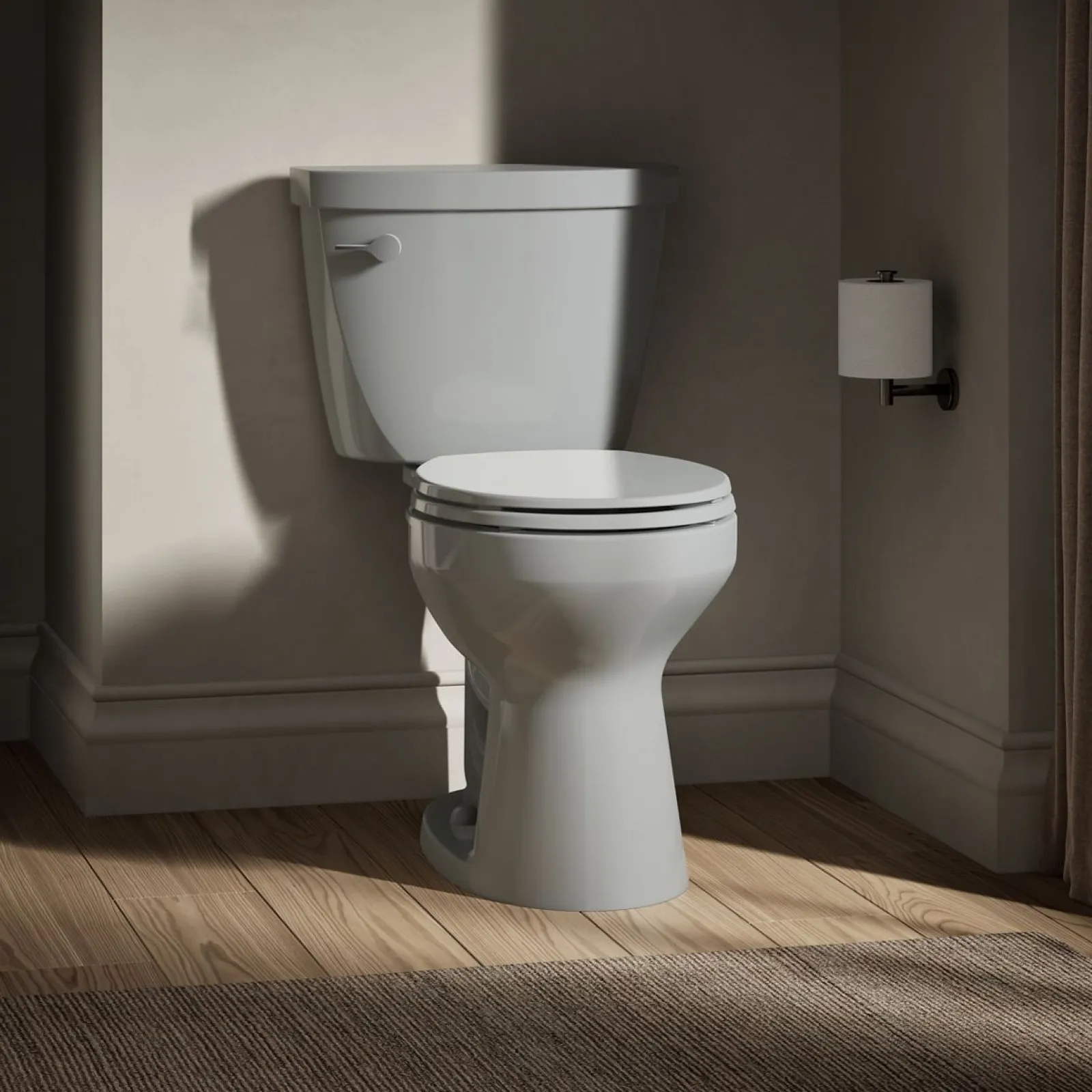 Two-piece round-front toilet, 1.6 gpf^Kohler New