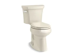 Two-piece round-front toilet, 1.28 gpf^Kohler New