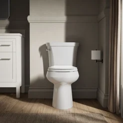Two-piece round-front toilet, 1.28 gpf^Kohler New