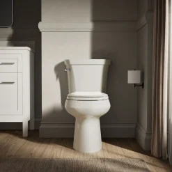 Two-piece round-front toilet, 1.28 gpf^Kohler New