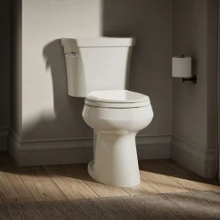 Two-piece round-front toilet, 1.28 gpf^Kohler New