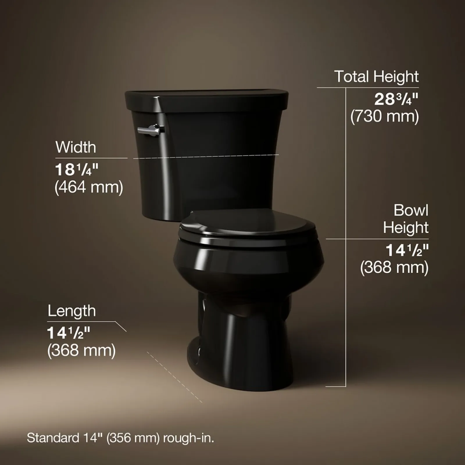 Two-piece round-front toilet, 1.28 gpf^Kohler Outlet