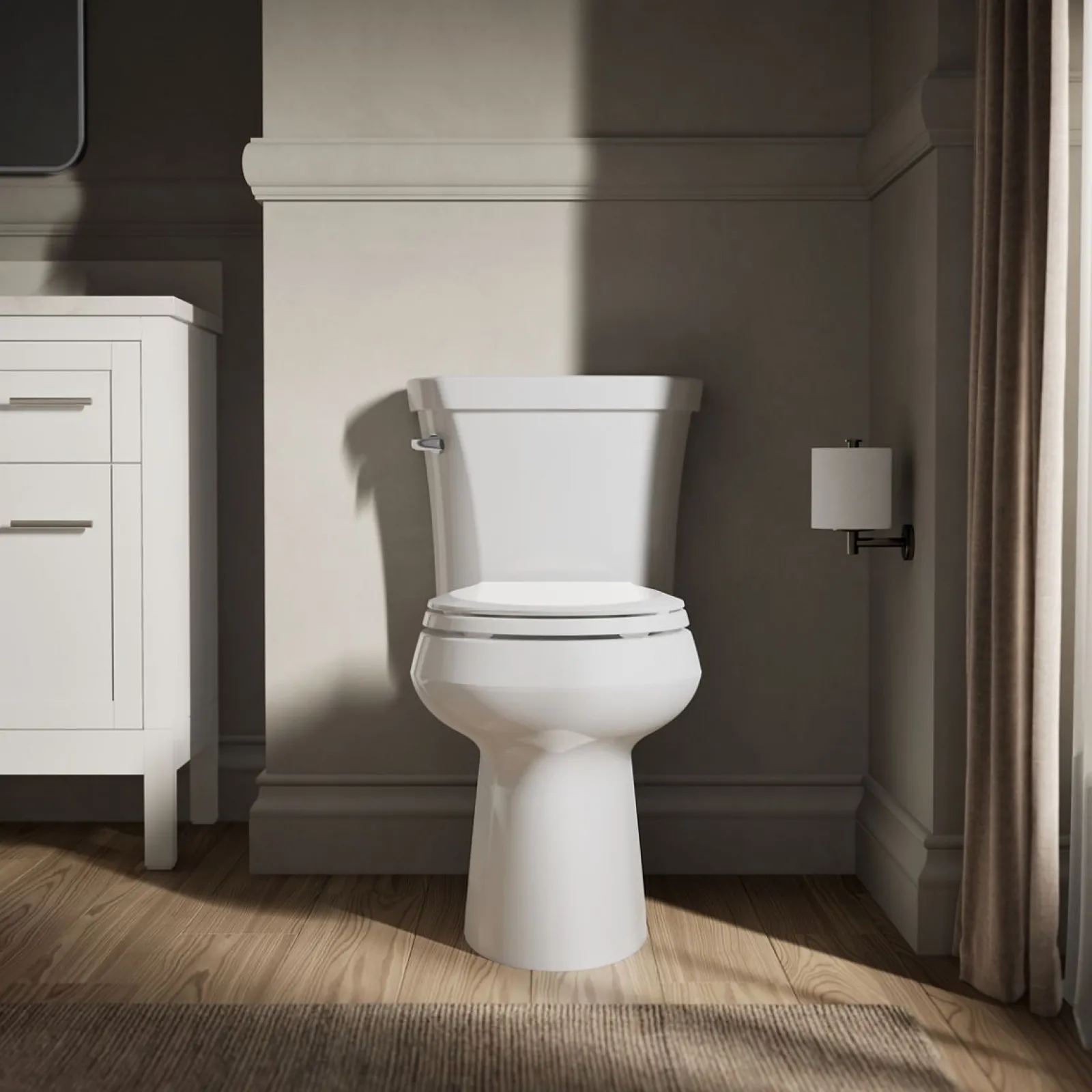 Two-piece round-front toilet, 1.28 gpf^Kohler Clearance