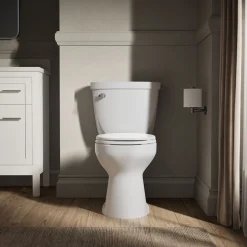 Two-piece round-front toilet, 1.28 gpf^Kohler Clearance