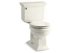 Two-piece round-front toilet, 1.28 gpf^Kohler