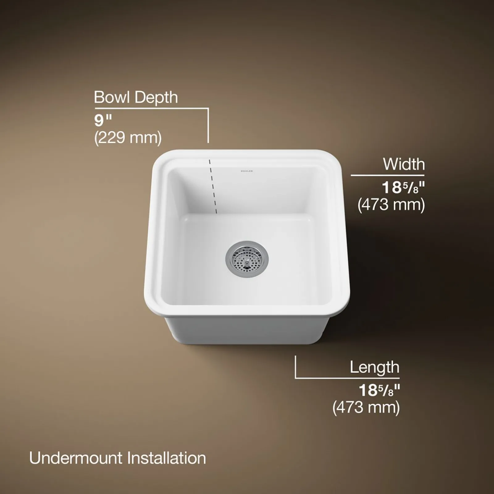18-5/8" undermount bar sink^Kohler Online