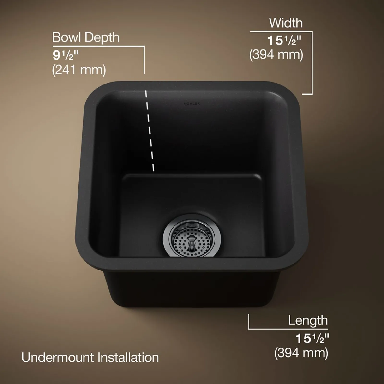 15-1/2" undermount bar sink^Kohler New
