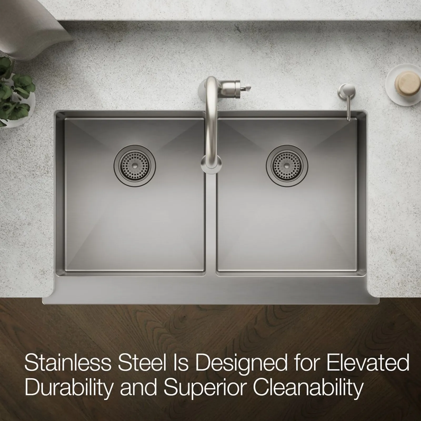 35-1/2" undermount double-bowl farmhouse kitchen sink with accessories^Kohler Discount