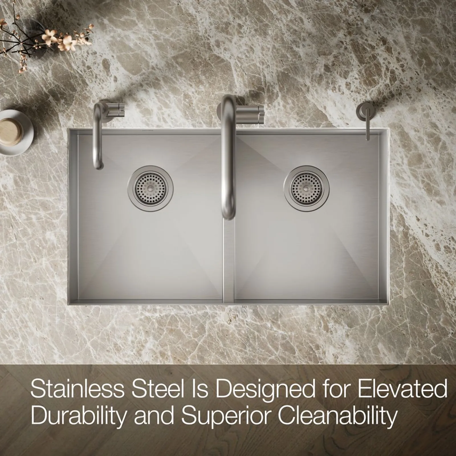 32" undermount double-bowl kitchen sink^Kohler Clearance