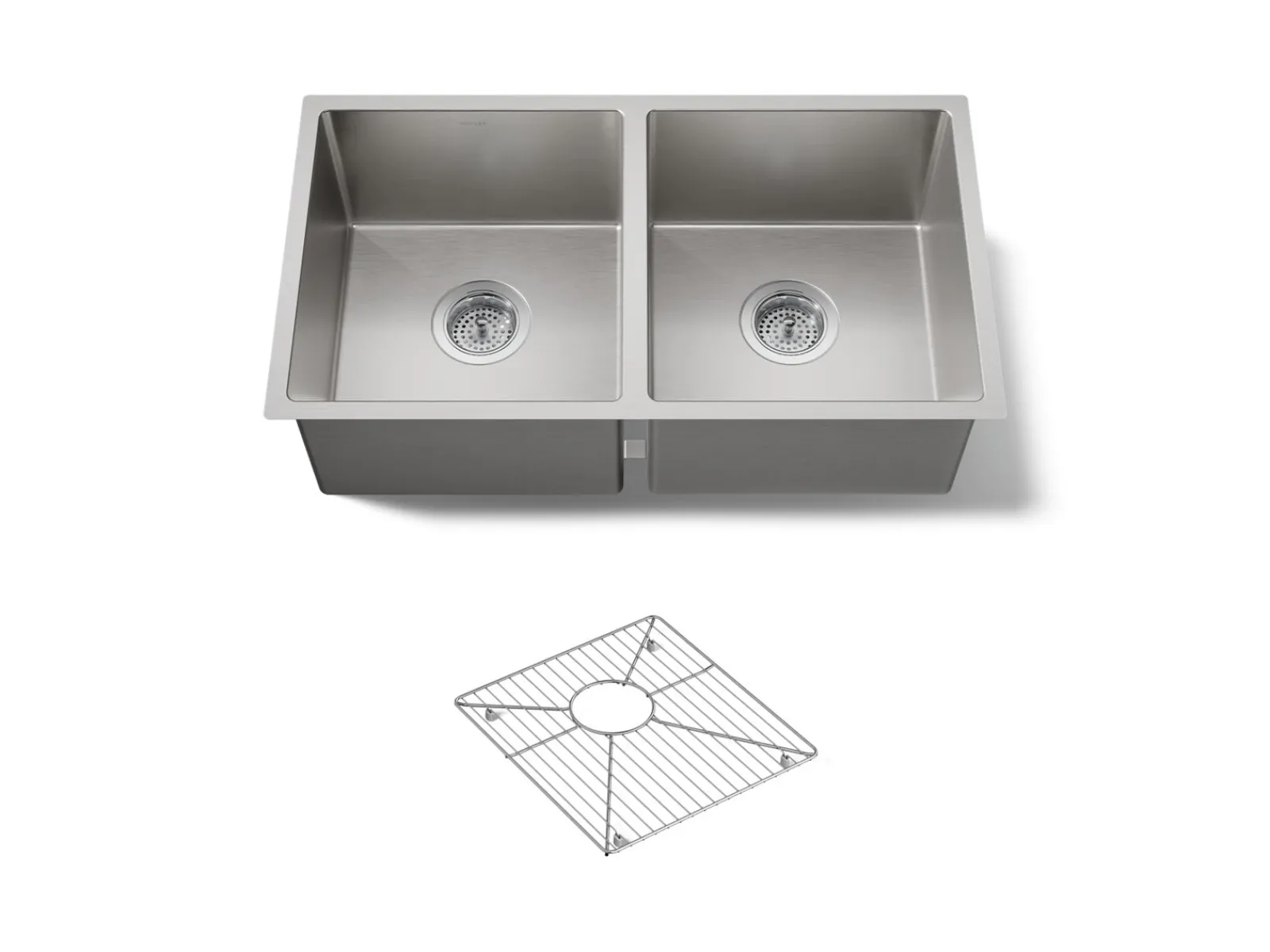 29-1/2" undermount double-bowl kitchen sink^Kohler Hot