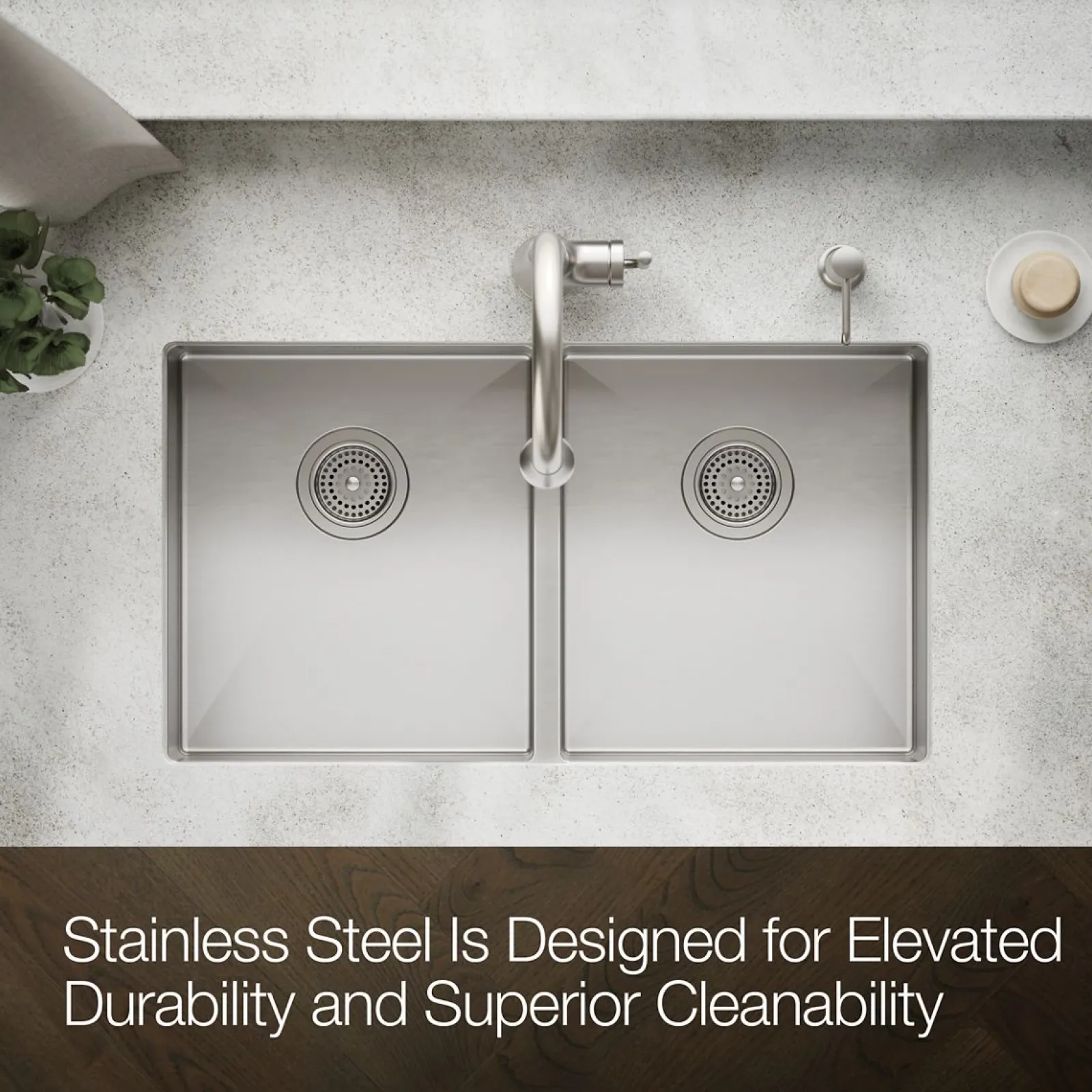 32" undermount double-bowl kitchen sink^Kohler Clearance