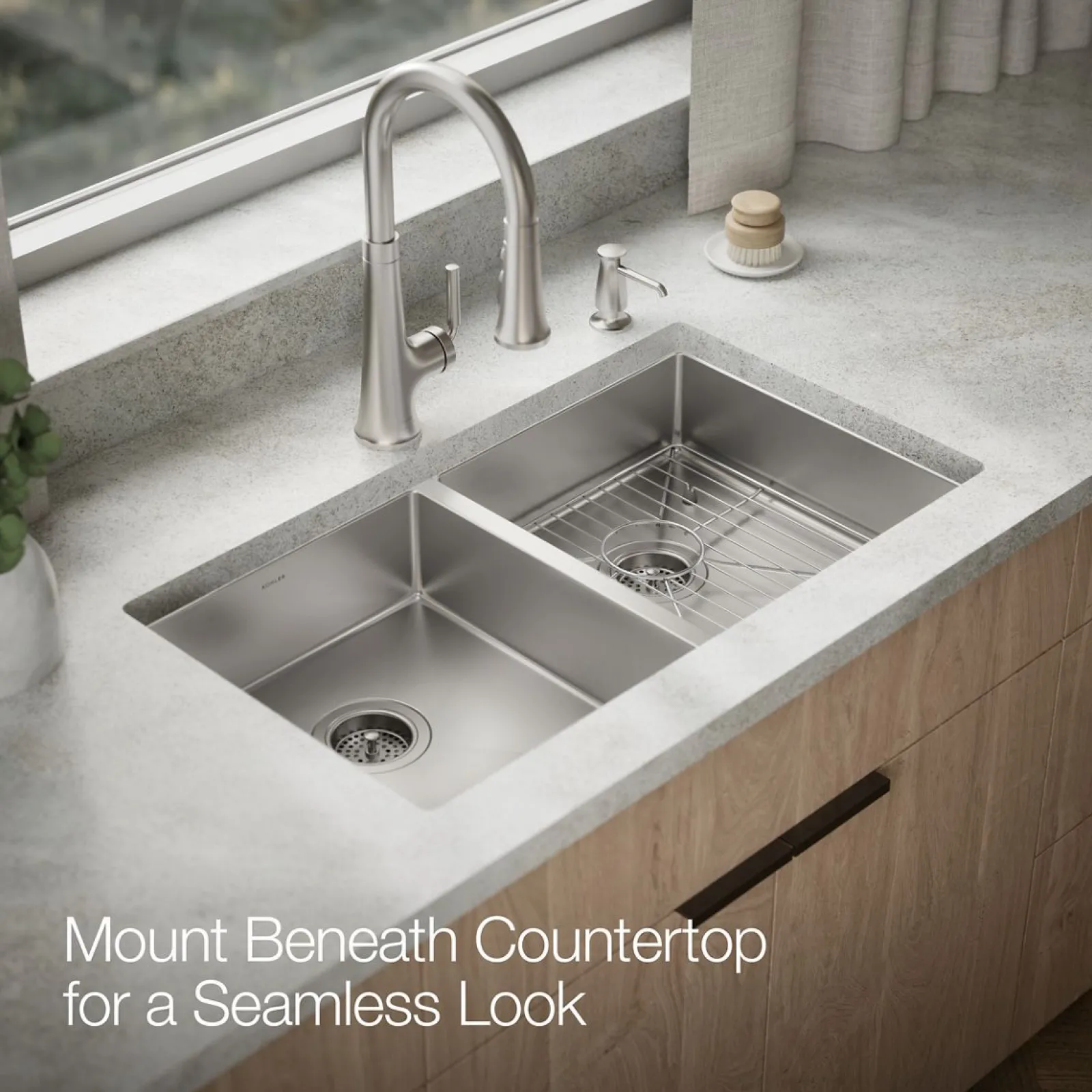 32" undermount double-bowl kitchen sink^Kohler Clearance