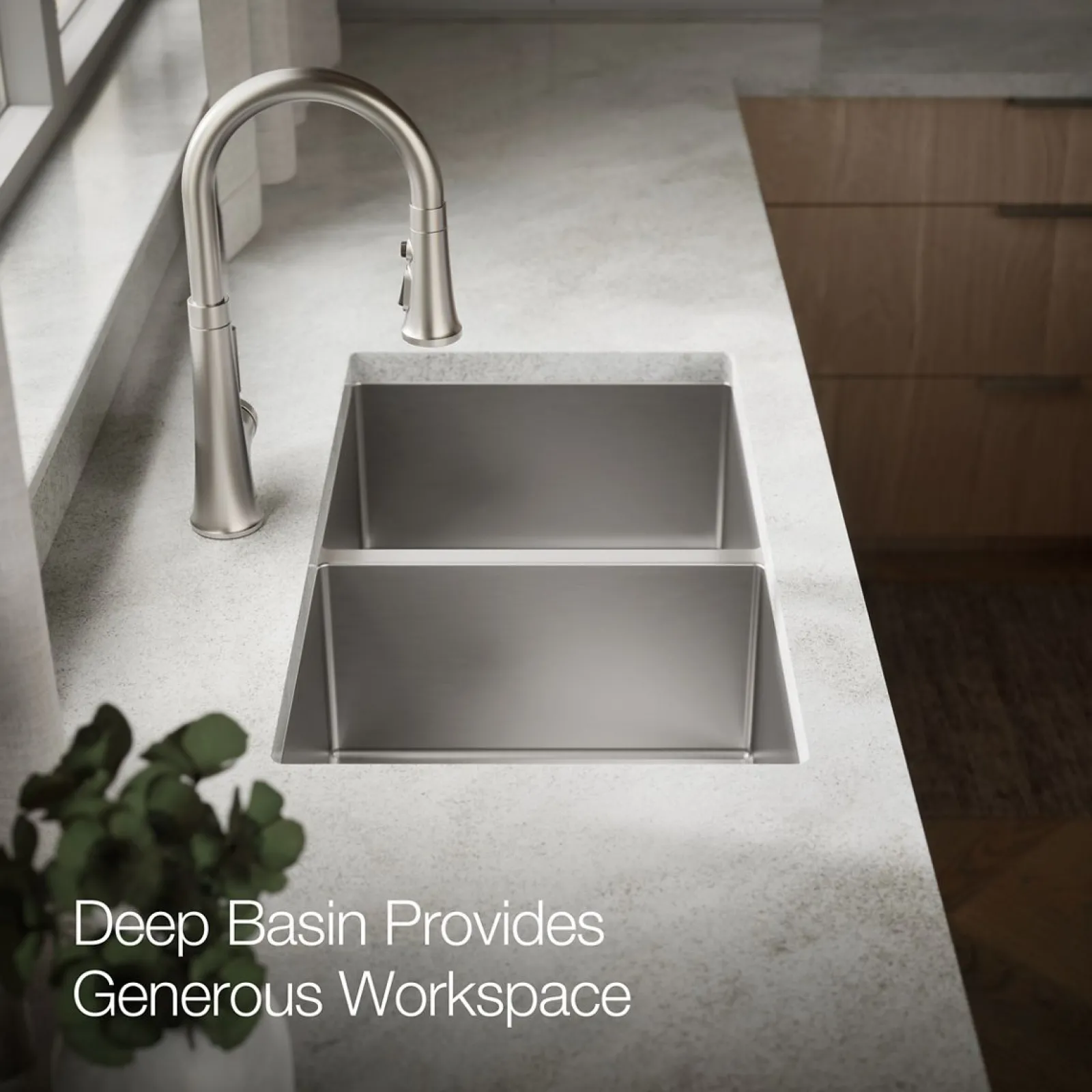32" undermount double-bowl kitchen sink with accessories^Kohler Clearance