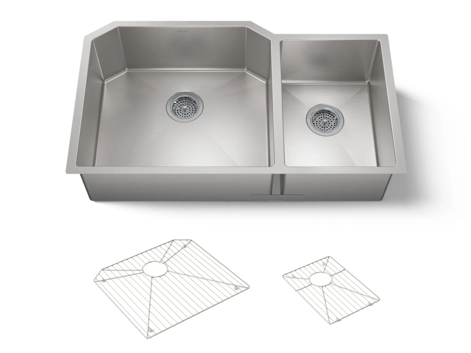 35-1/2" undermount double-bowl kitchen sink^Kohler