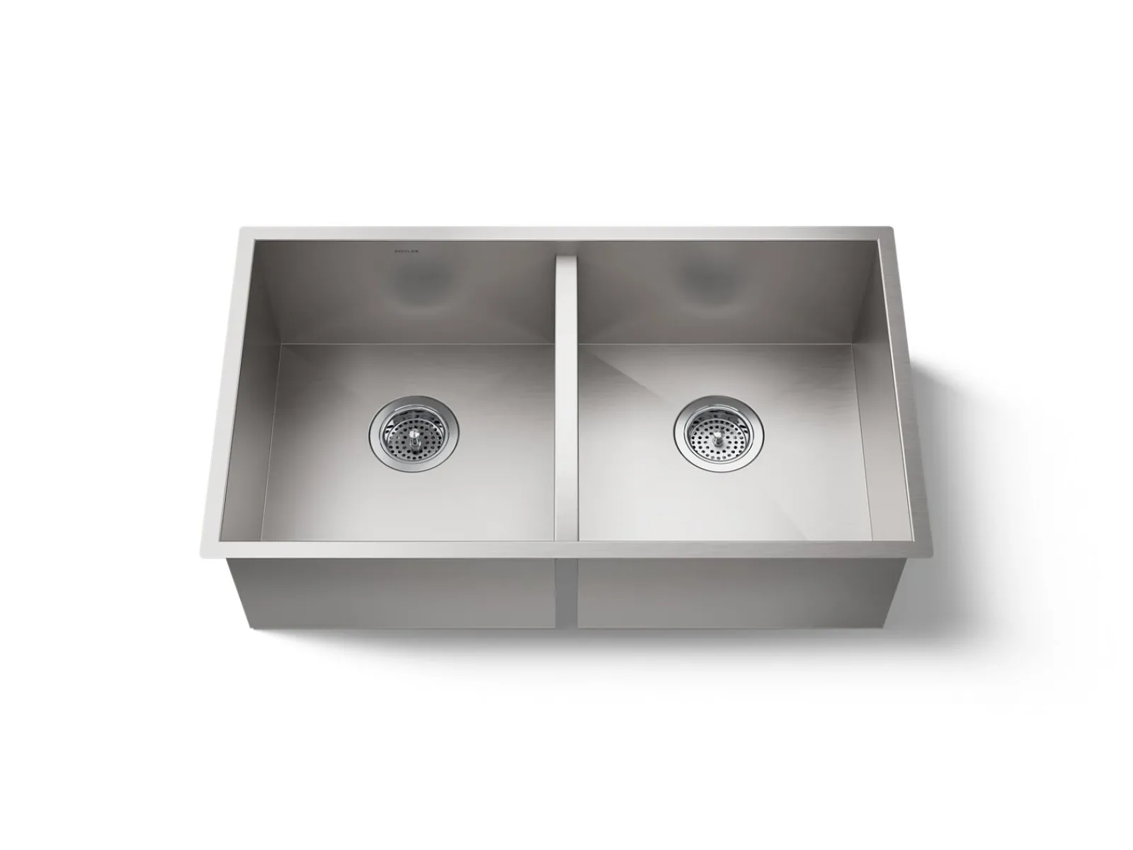 32" undermount double-bowl kitchen sink^Kohler Hot