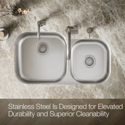 35-1/4 undermount double-bowl kitchen sink^Kohler Outlet