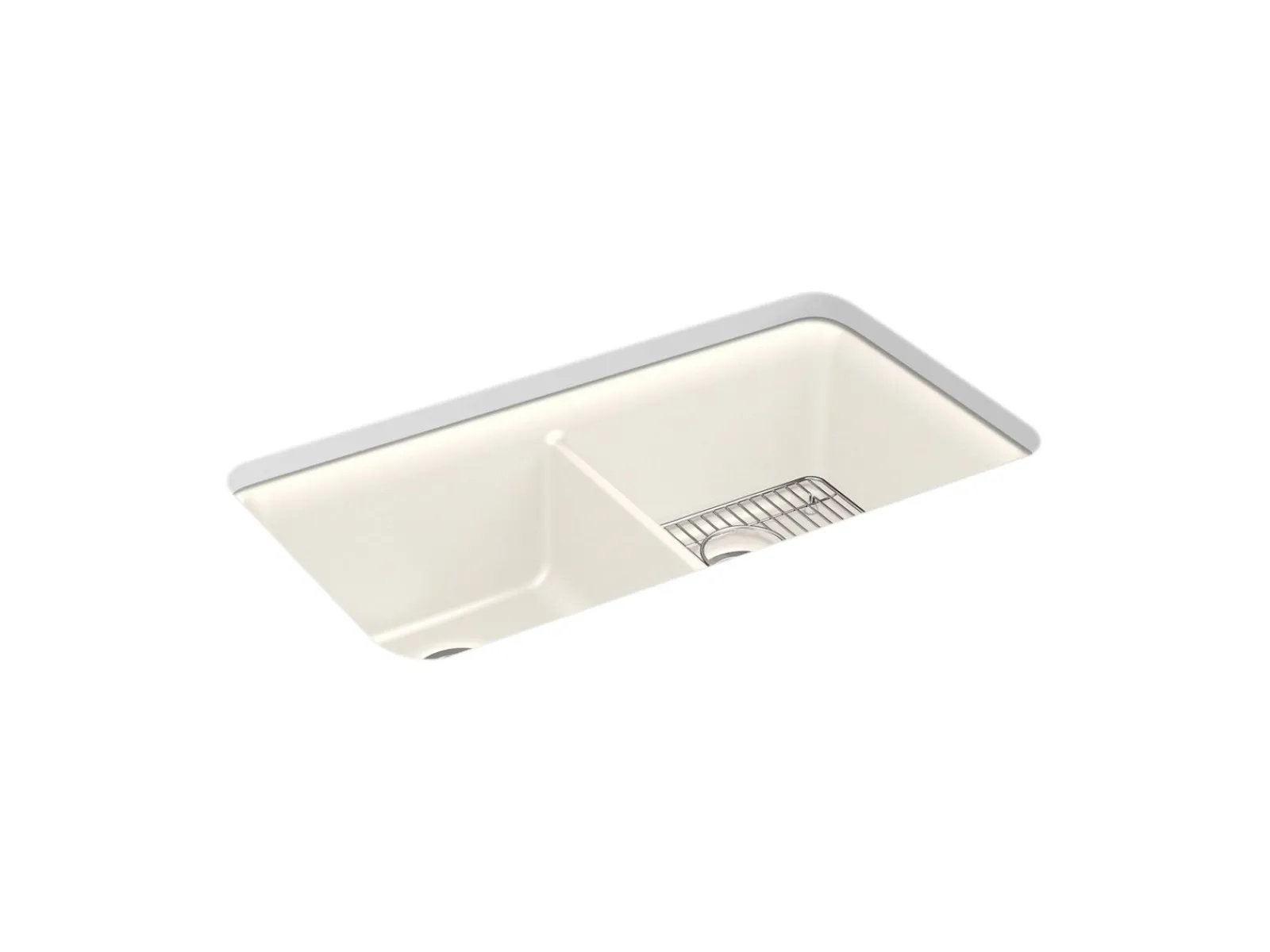 33-1/2" undermount double-bowl kitchen sink^Kohler