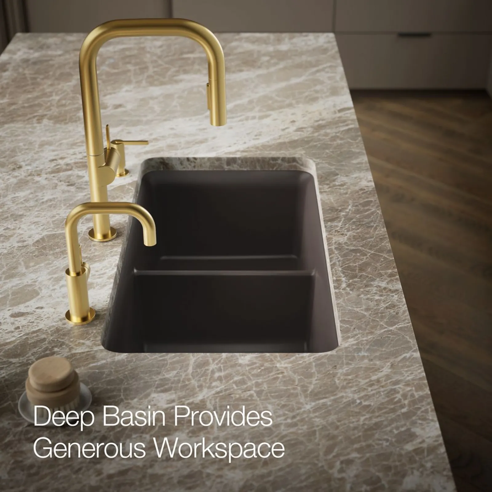 33-1/2" undermount double-bowl kitchen sink^Kohler