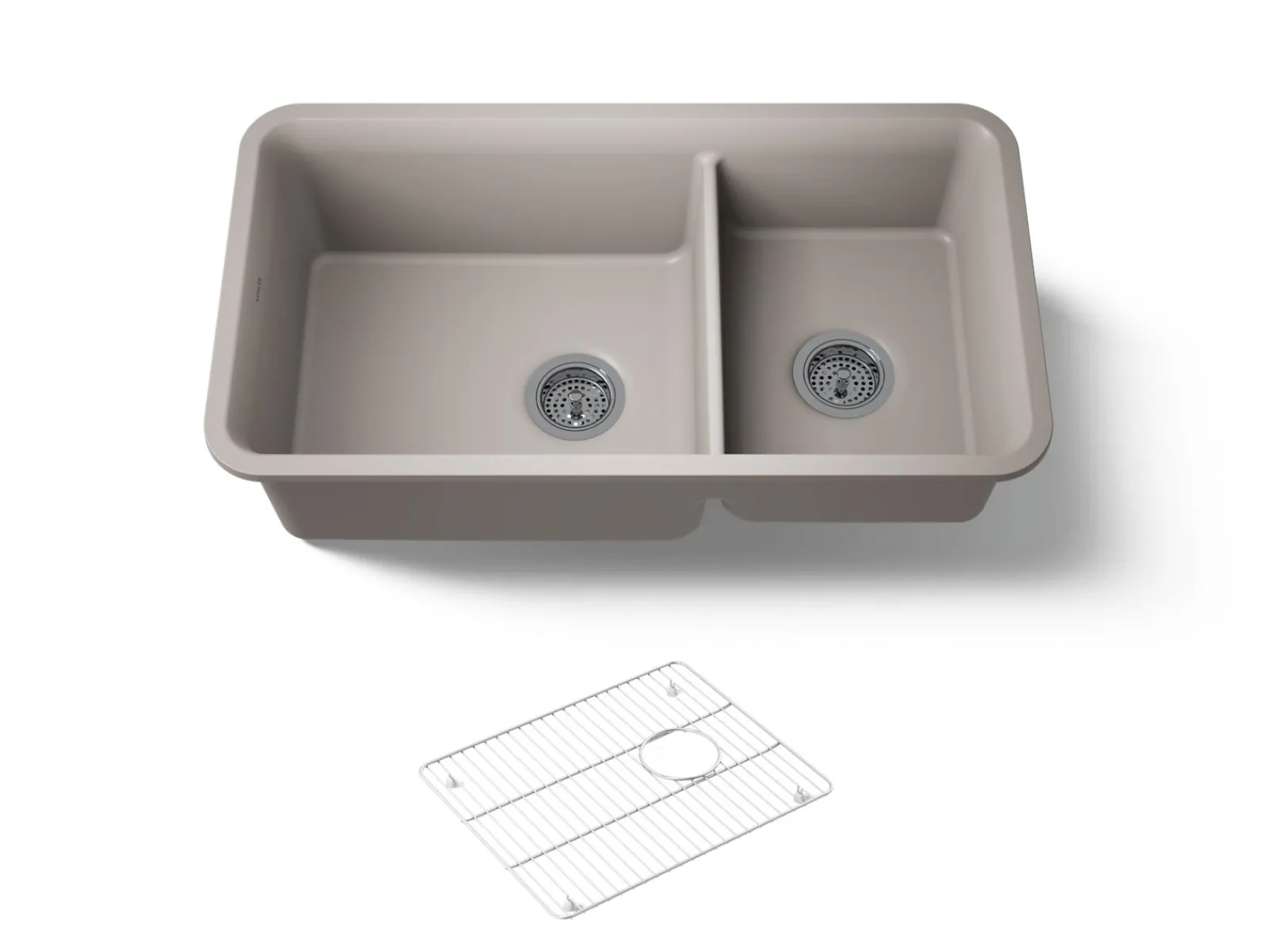 33-1/2" undermount double-bowl kitchen sink^Kohler Discount