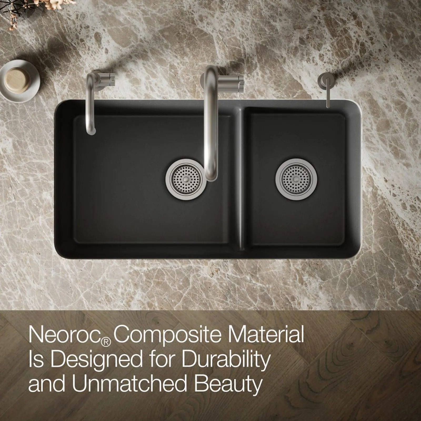 33-1/2" undermount double-bowl kitchen sink^Kohler Discount