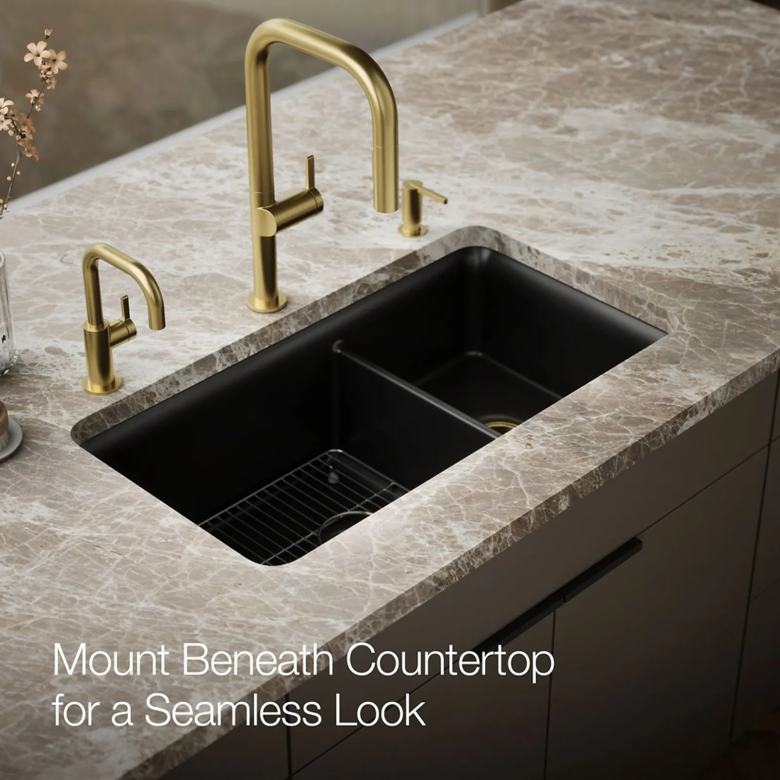 33-1/2" undermount double-bowl kitchen sink^Kohler Discount