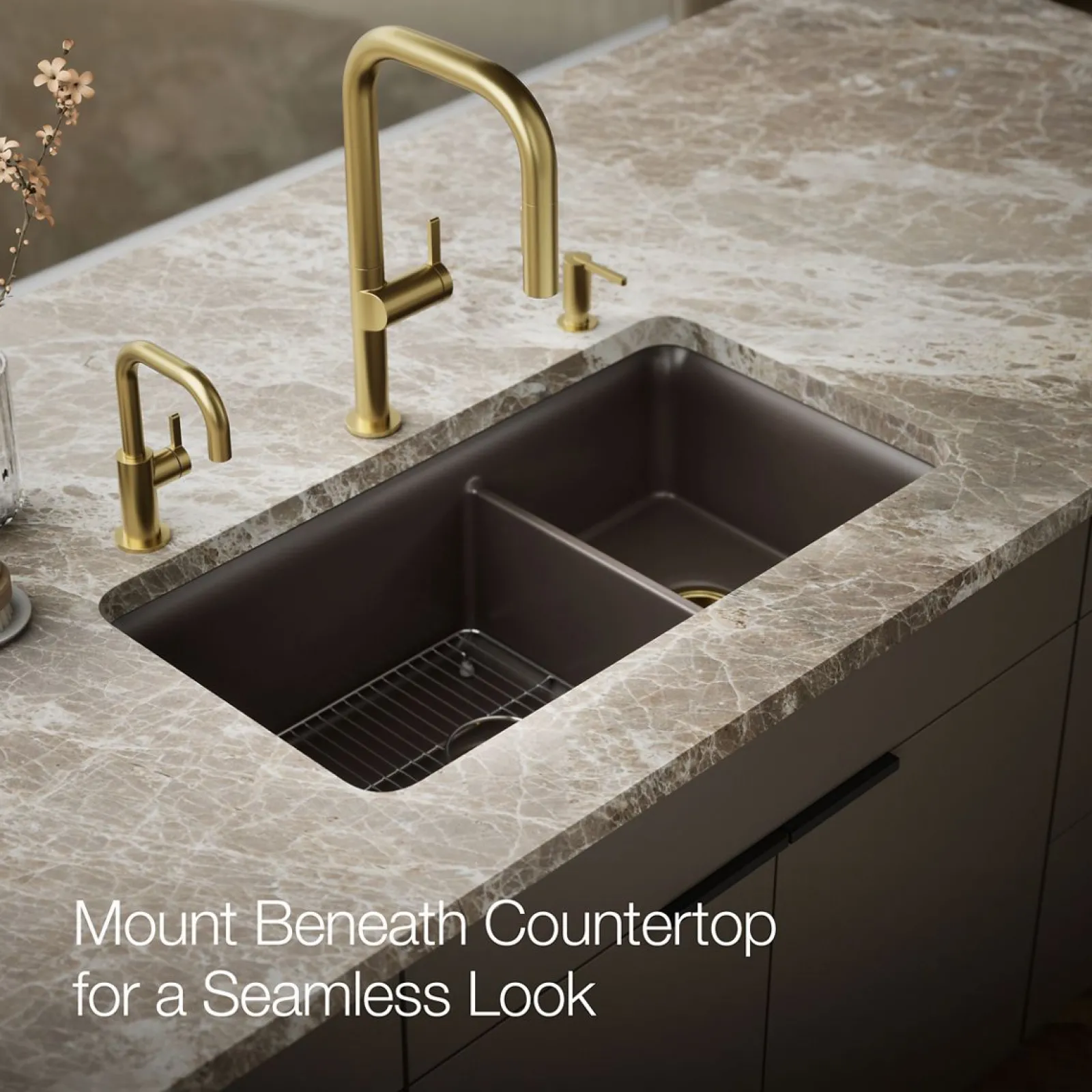 33-1/2" undermount double-bowl kitchen sink^Kohler Discount