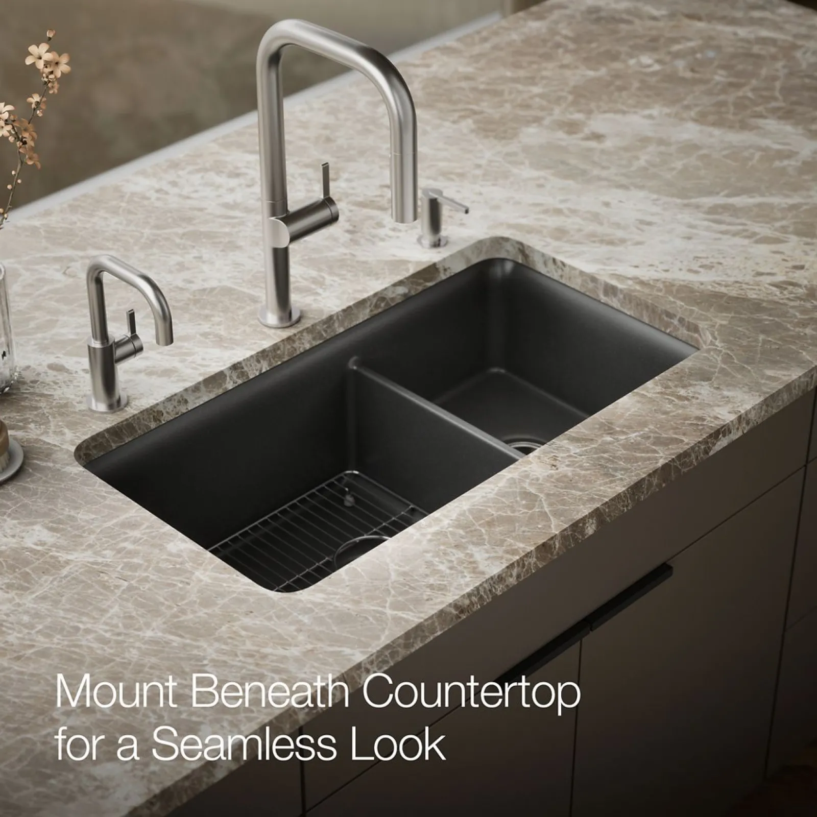 33-1/2" undermount double-bowl kitchen sink^Kohler Discount