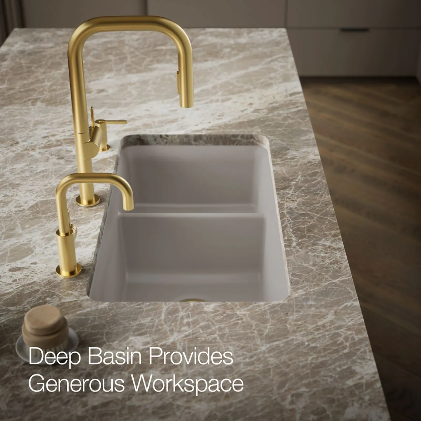 33-1/2" undermount double-bowl kitchen sink^Kohler Discount