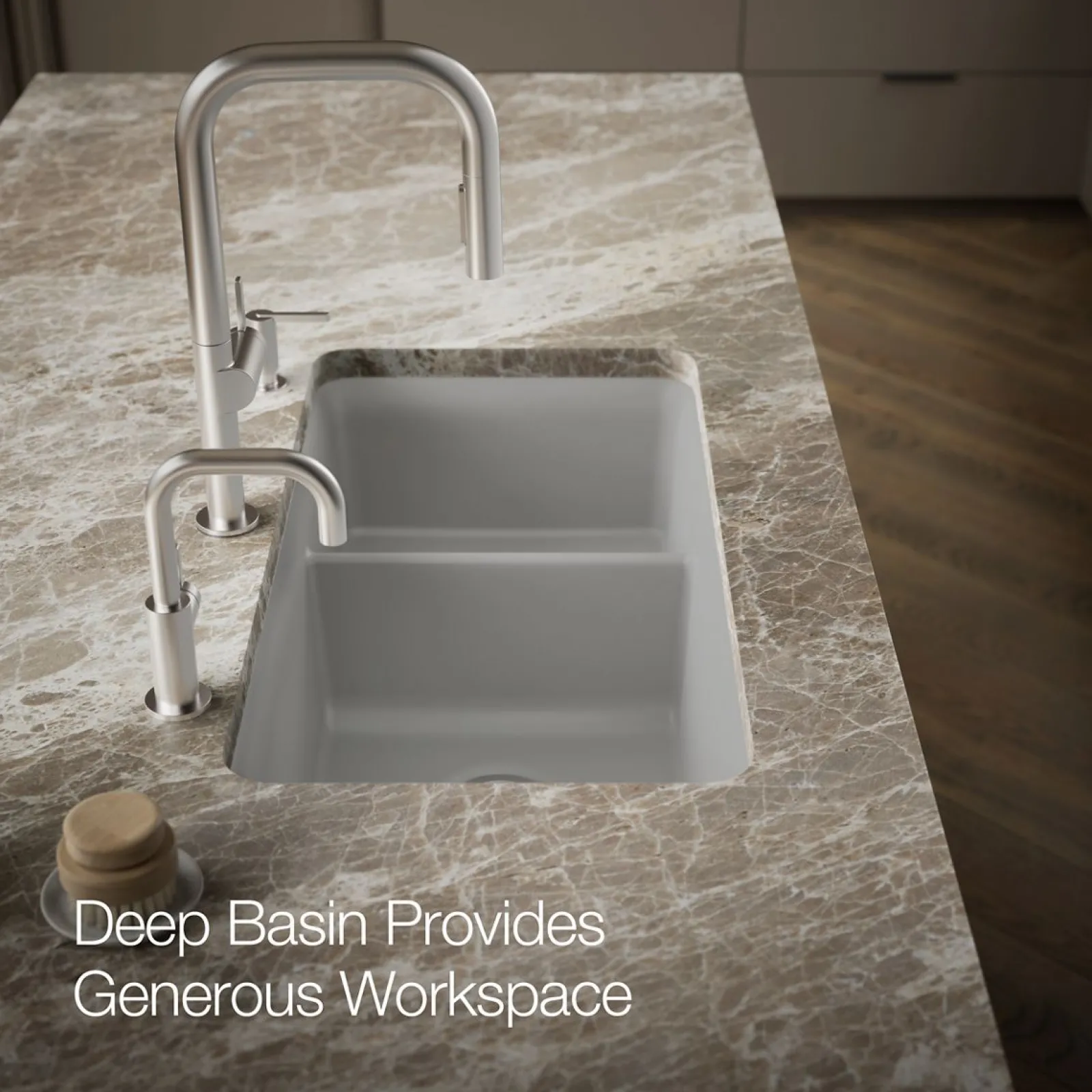 33-1/2" undermount double-bowl kitchen sink^Kohler Discount