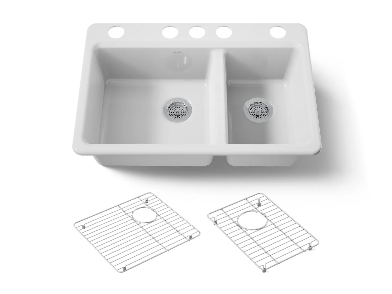 33" undermount double-bowl kitchen sink^Kohler Discount