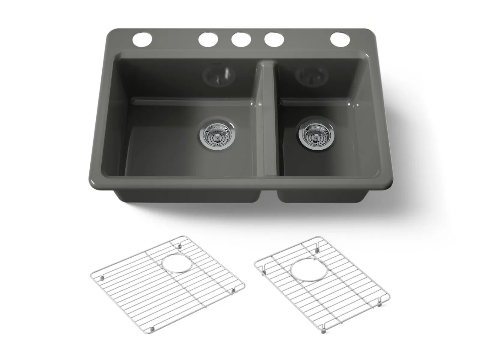 33" undermount double-bowl kitchen sink^Kohler Discount