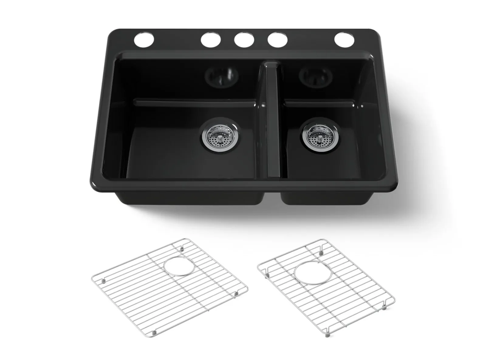 33" undermount double-bowl kitchen sink^Kohler Discount