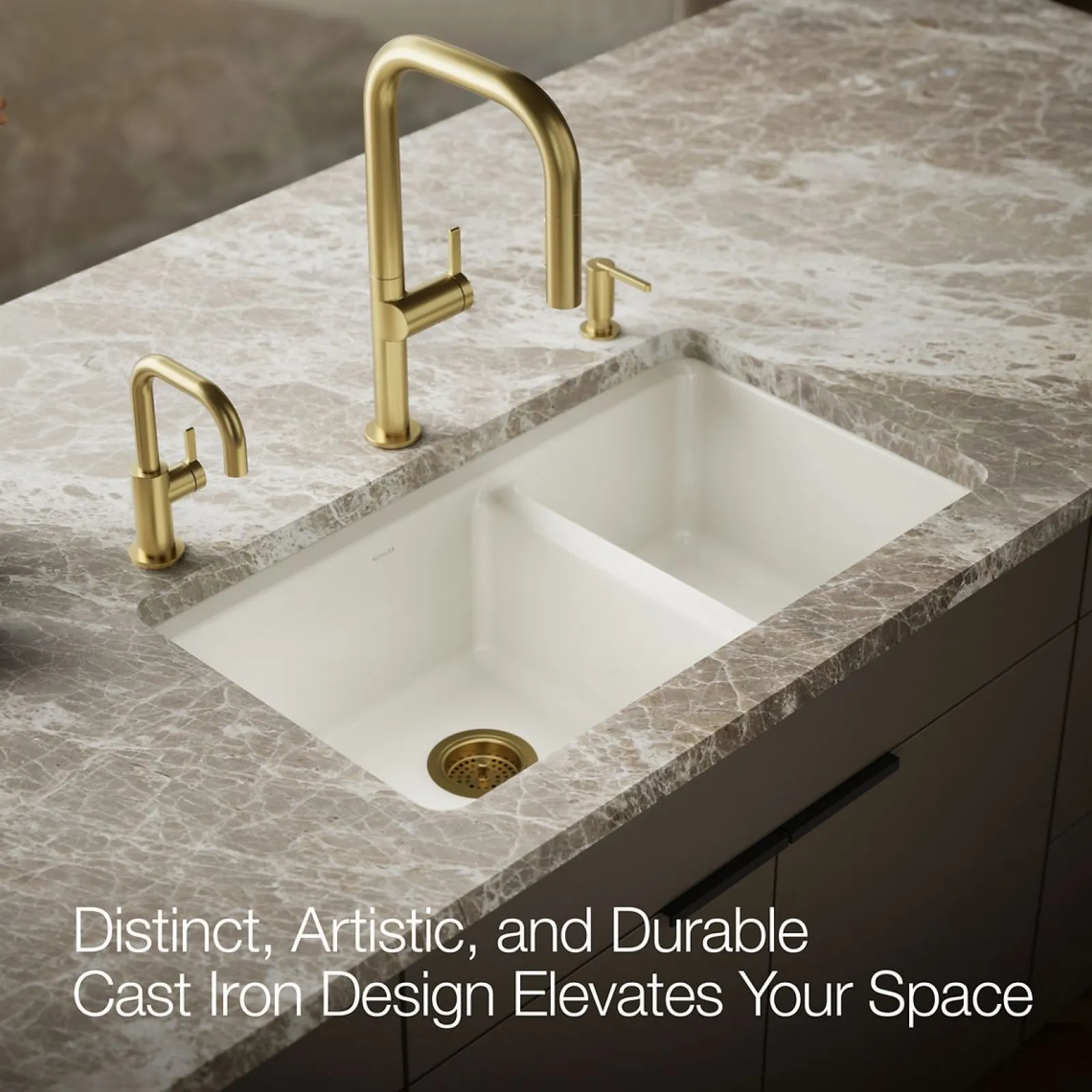 33" undermount double-bowl kitchen sink^Kohler Discount