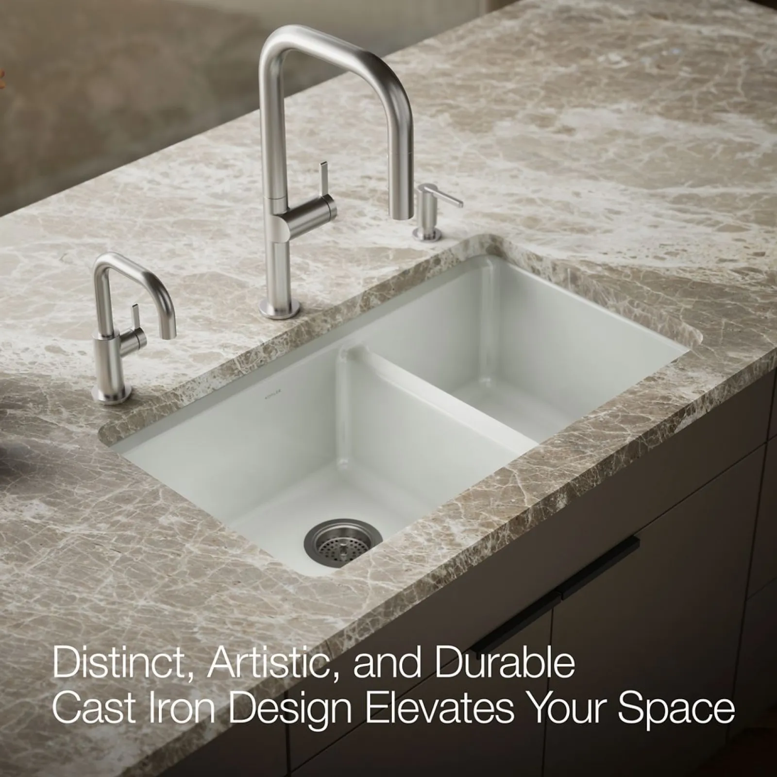 33" undermount double-bowl kitchen sink^Kohler Discount