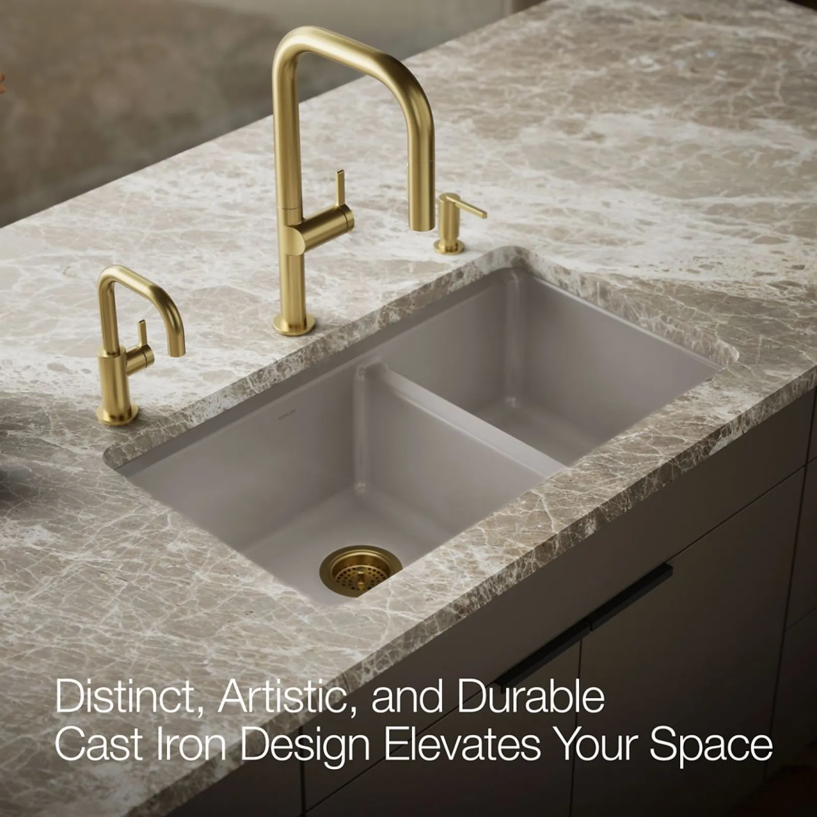 33" undermount double-bowl kitchen sink^Kohler Discount