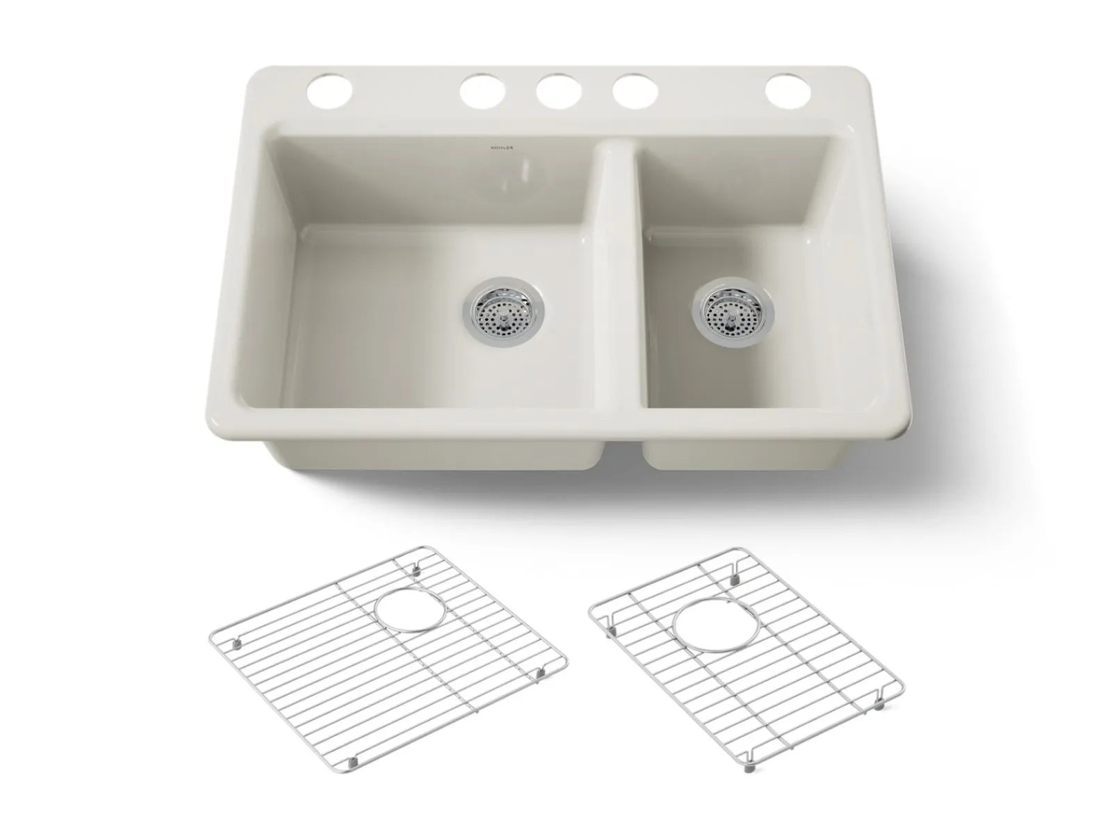 33" undermount double-bowl kitchen sink^Kohler Discount