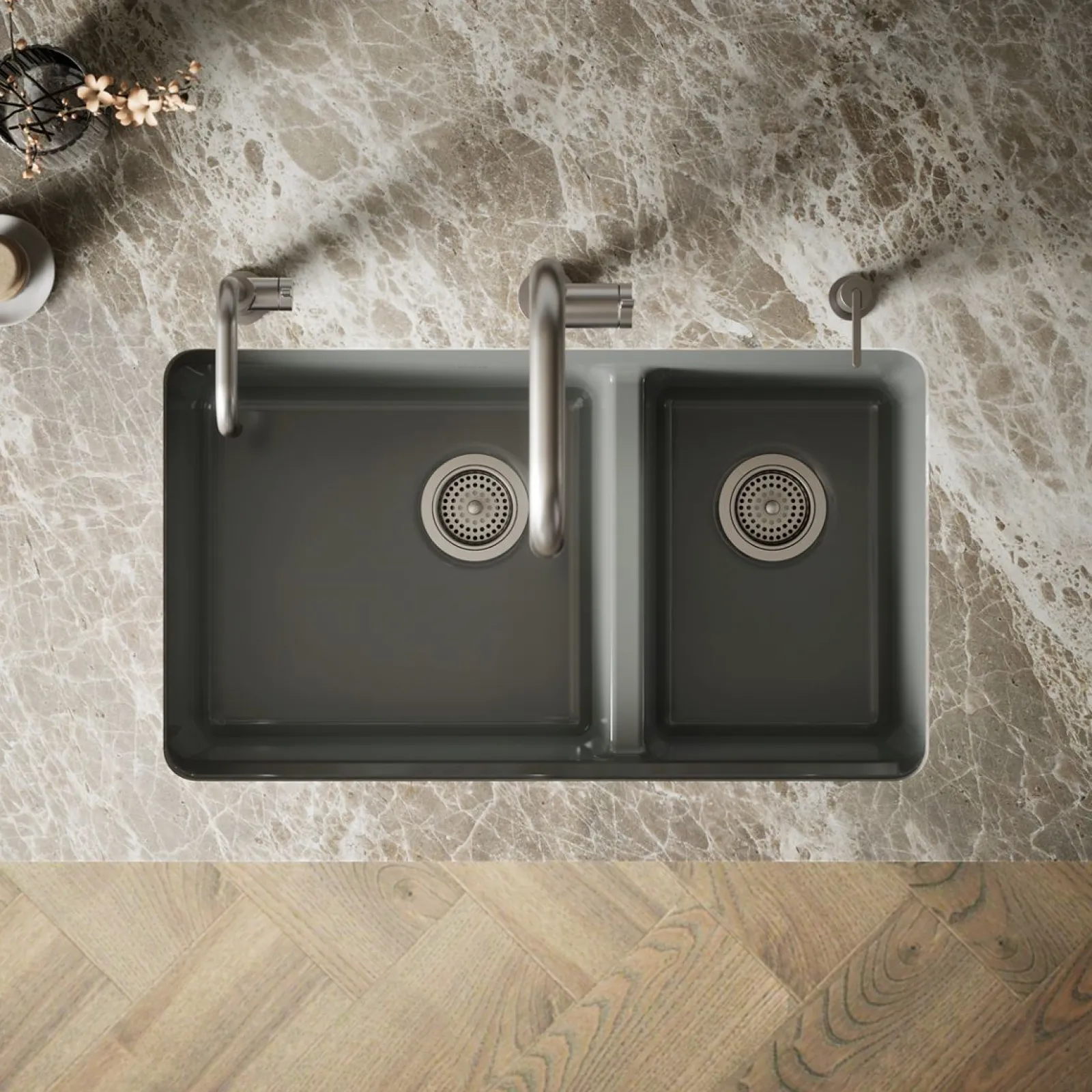 33" undermount double-bowl kitchen sink^Kohler Discount