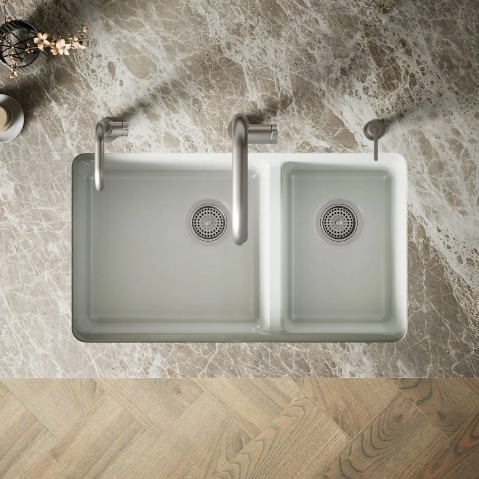 33" undermount double-bowl kitchen sink^Kohler Discount
