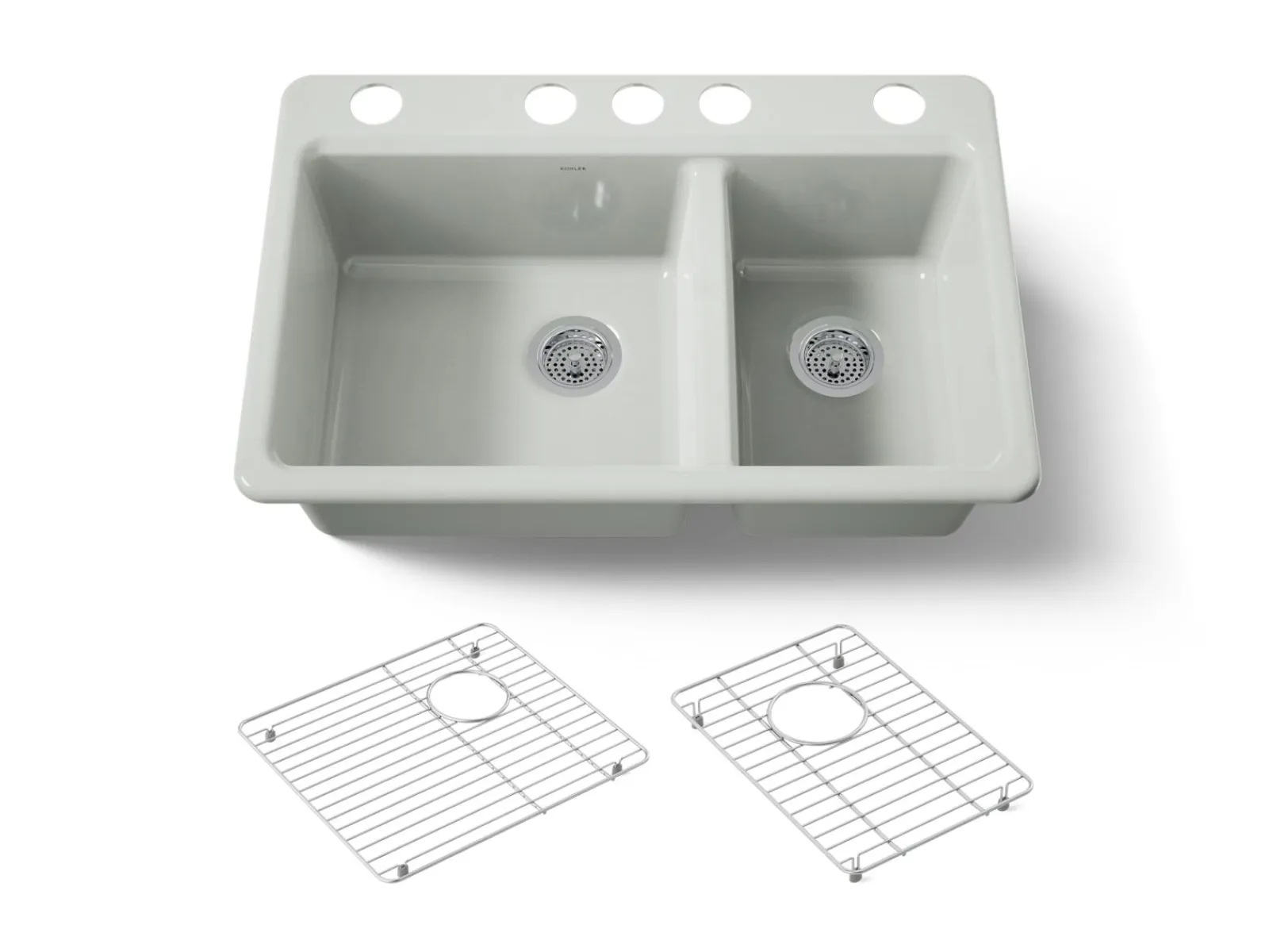 33" undermount double-bowl kitchen sink^Kohler Discount