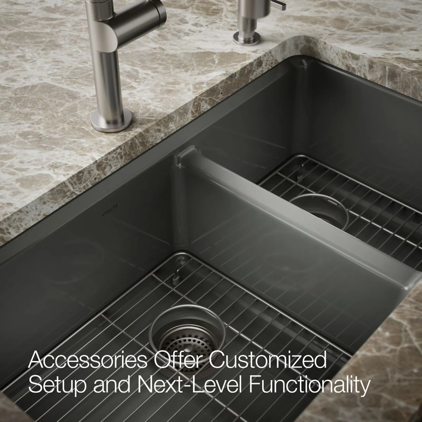 33" undermount double-bowl kitchen sink^Kohler Discount