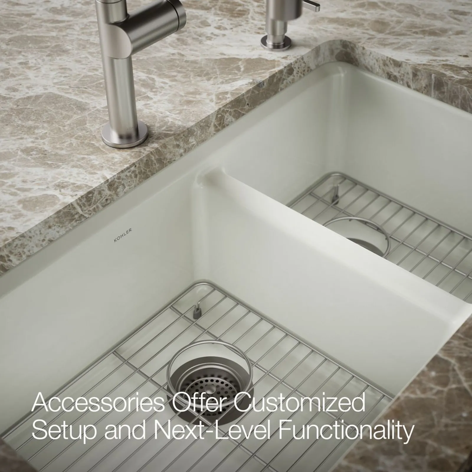 33" undermount double-bowl kitchen sink^Kohler Discount